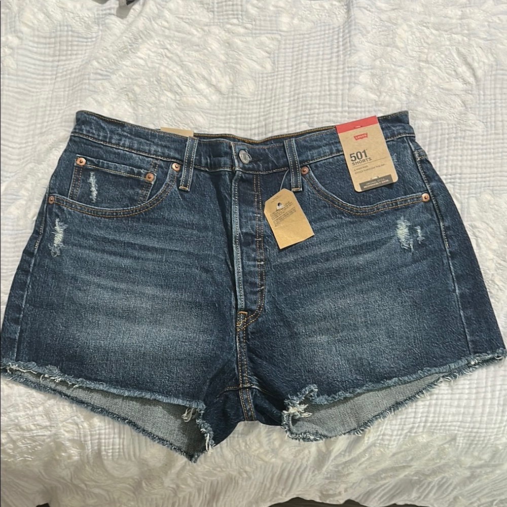 Levi's Women's 501 Blue Denim Shorts